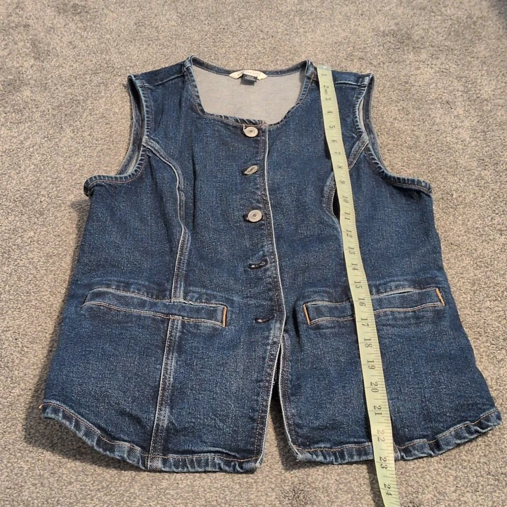 American Eagle Denim Longline Vest Size Medium - Picture 5 of 7